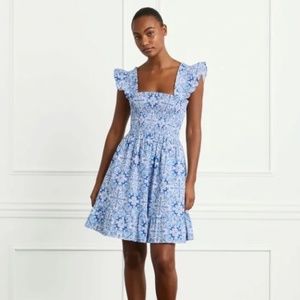Hill House Elizabeth Nap Dress in Blue Mosaic Poplin